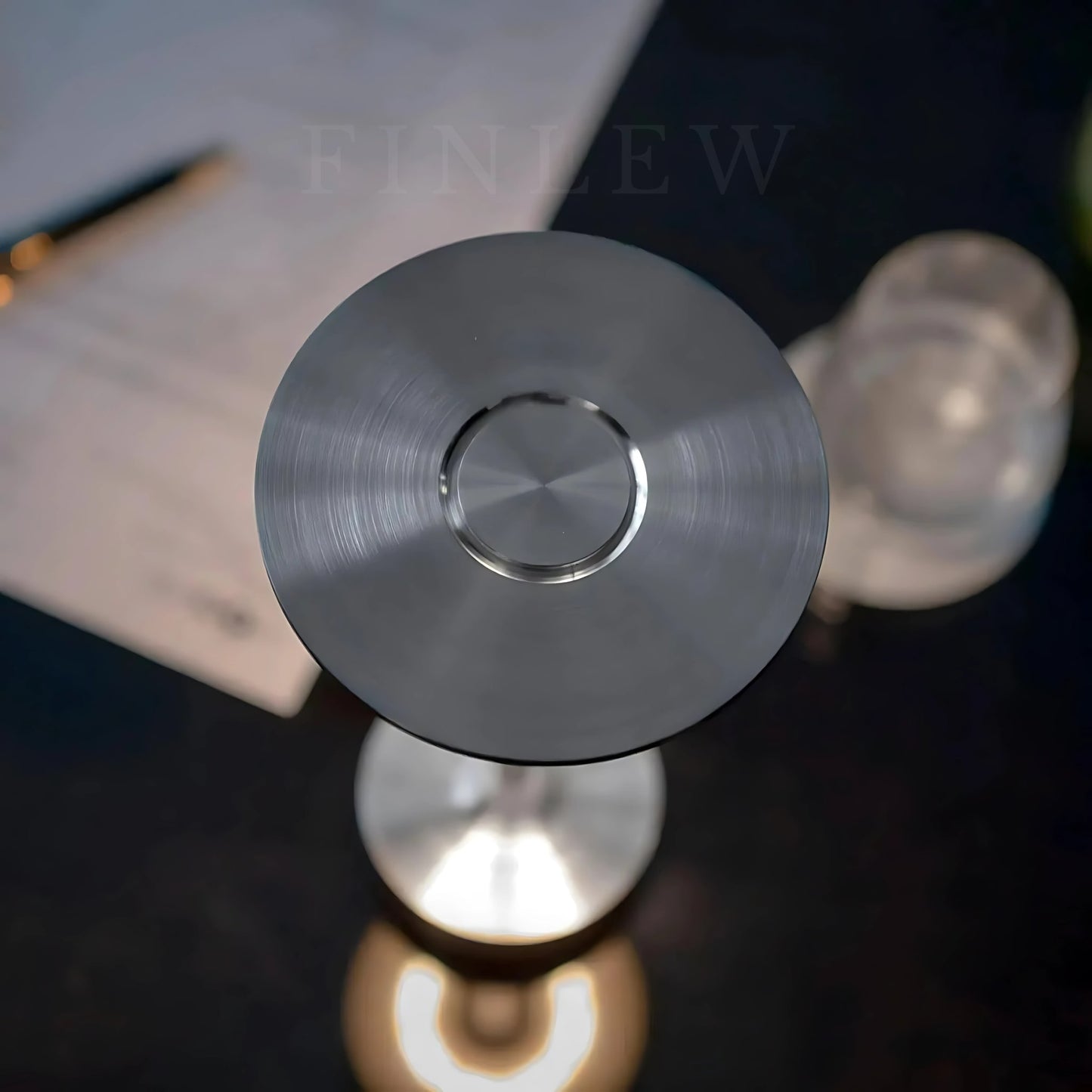Battery Operated Night Light Silver FInlew