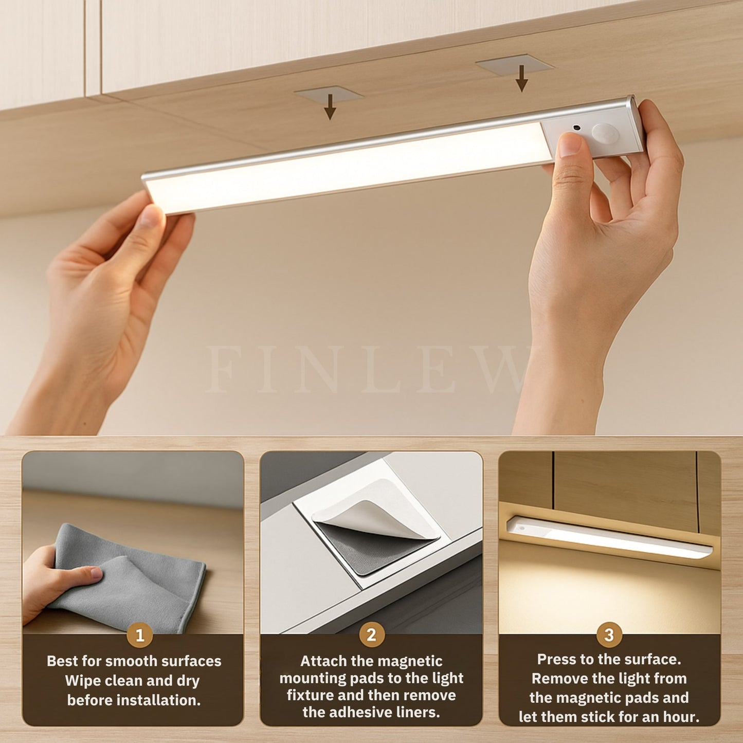 Easy To Install Under Cabinet Light Silver Finlew