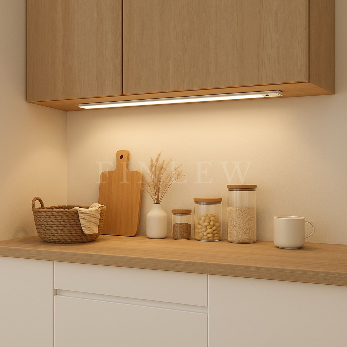 Rechargeable Under Cupboard Light Silver Finlew