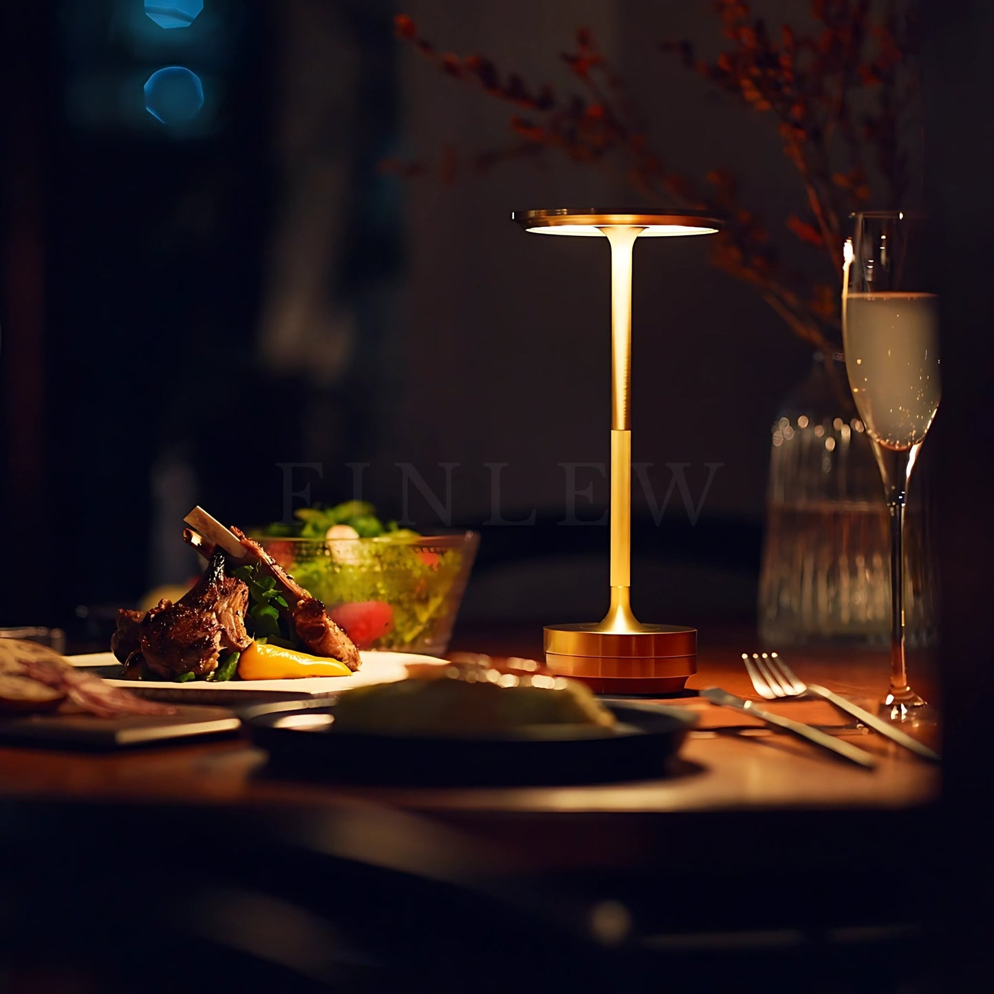 Wireless Lamp For Dinner Gold Finlew