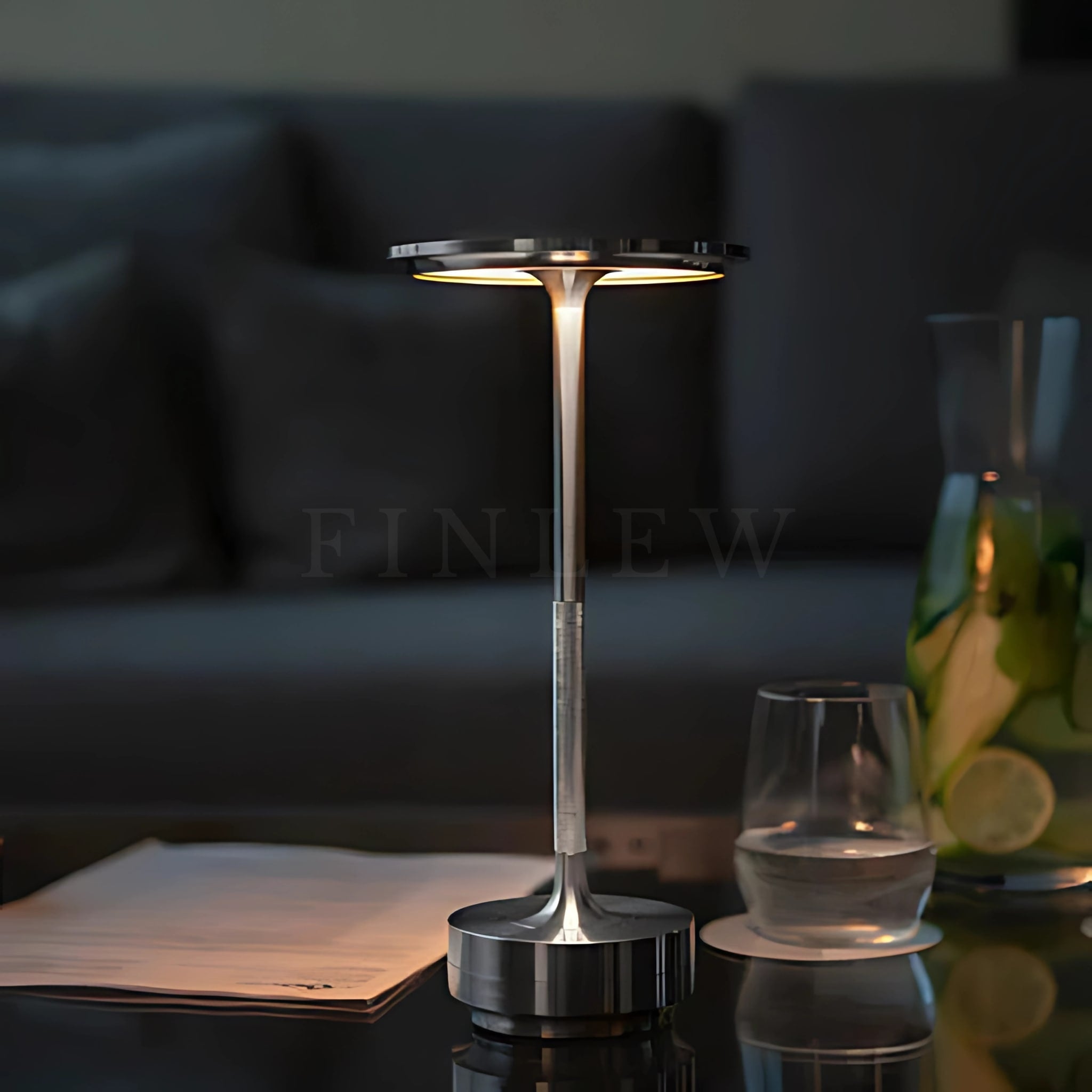 Battery Operated Night Lamp Silver Finlew