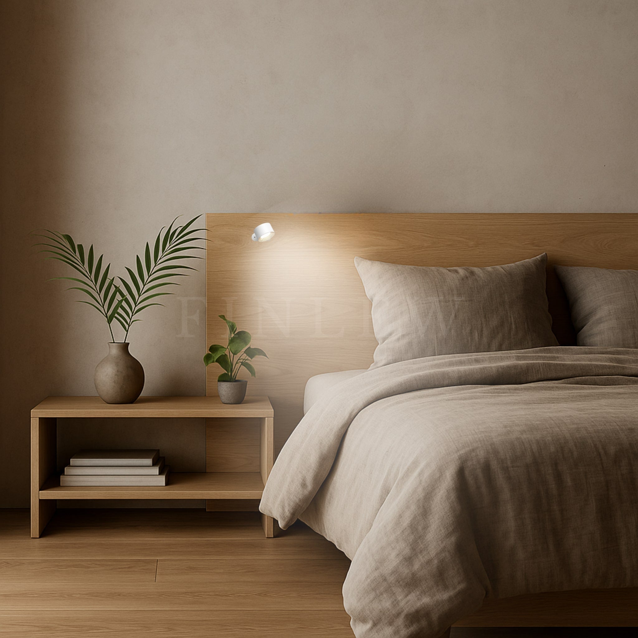 Battery Operated Wall Mounted Night Light White Finlew