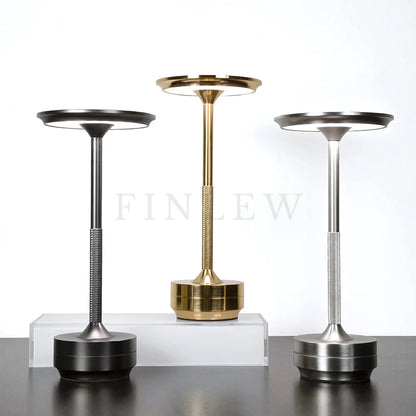 Portable Table Lamp Black, Gold And Silver Finlew