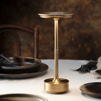 Rechargeable And Cordless Table Lamp Gold Finlew