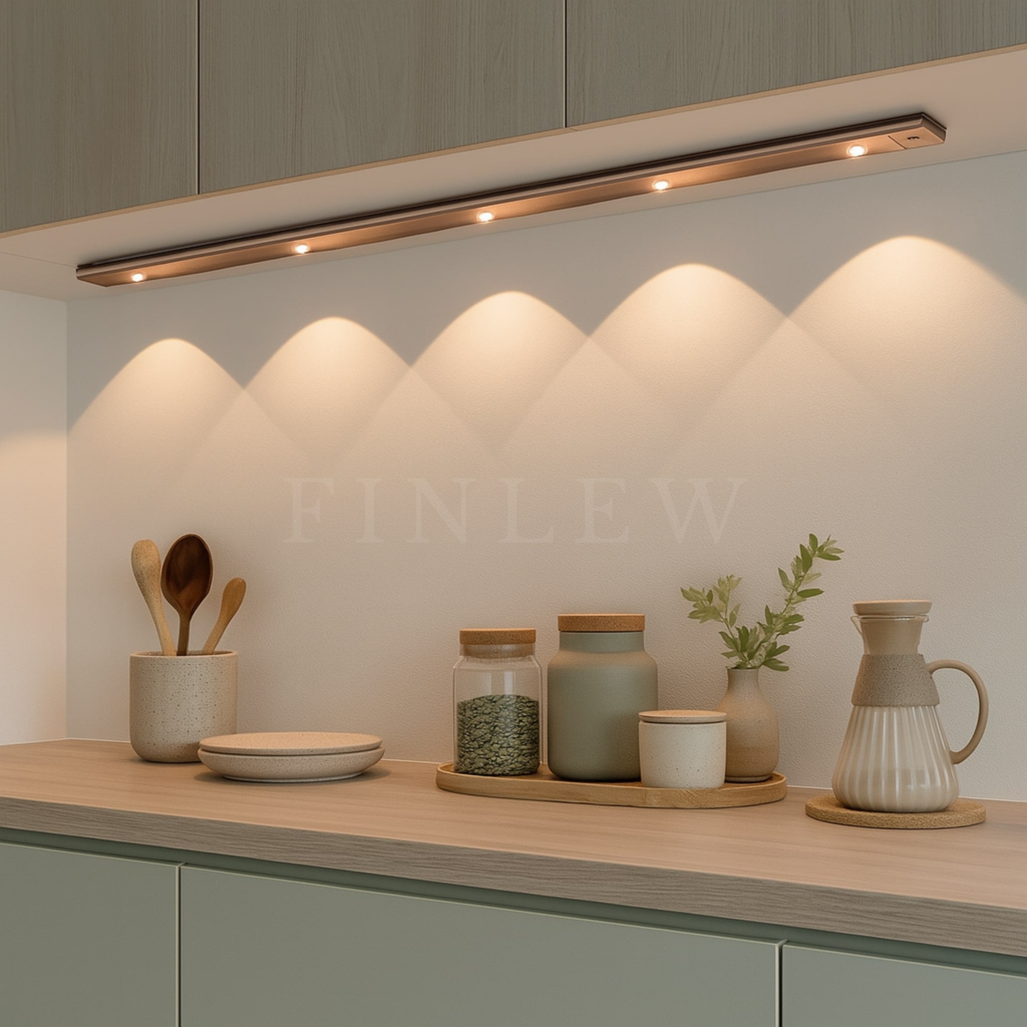 Rechargeable Under Cabinet Light Silver Finlew
