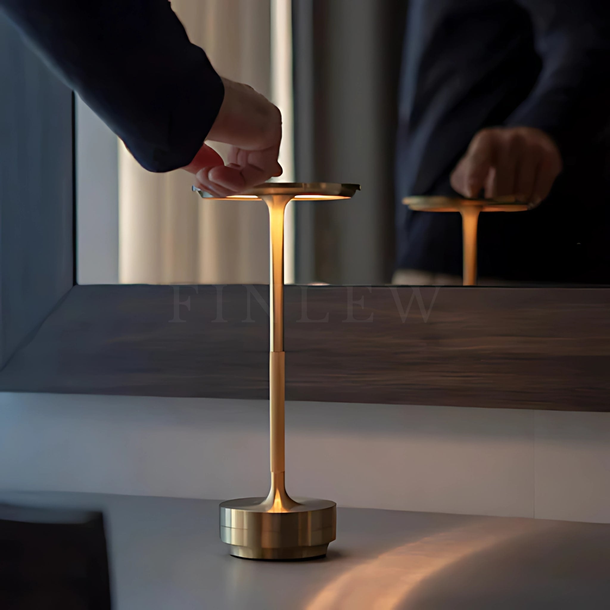 Touch Control Table Lamp Gold Finlew