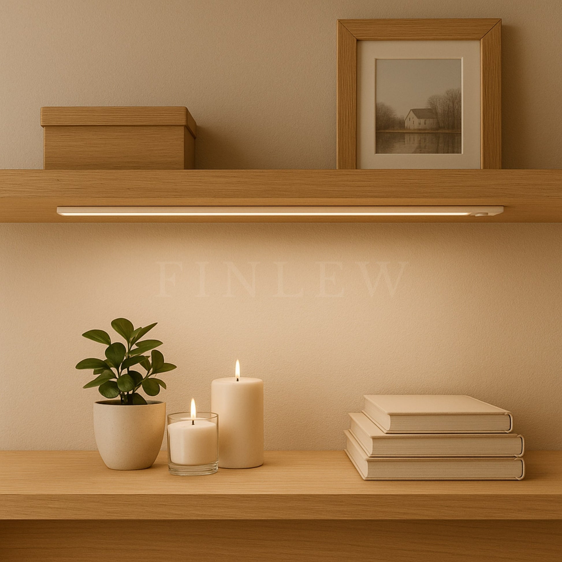 Wireless Under Shelf Light Silver Finlew